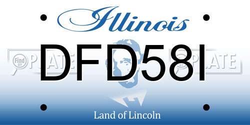 DFD58I Illinois License Plate