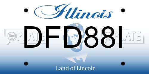 DFD88I Illinois License Plate