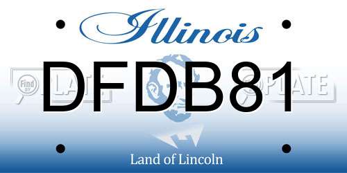 DFDB81 Illinois License Plate