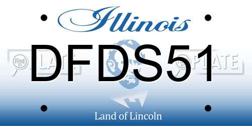 DFDS51 Illinois License Plate
