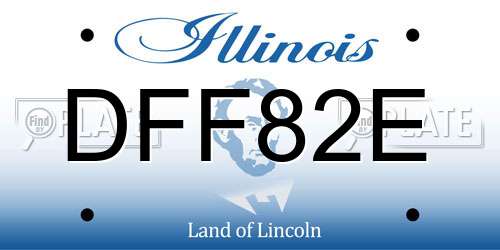 DFF82E Illinois License Plate