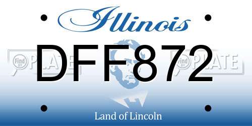 DFF872 Illinois License Plate