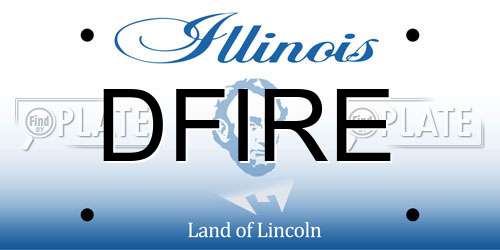 DFIRE Illinois License Plate