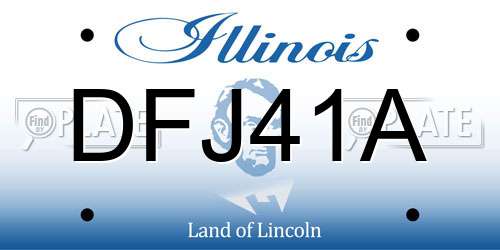 DFJ41A Illinois License Plate