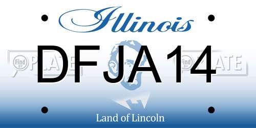 DFJA14 Illinois License Plate
