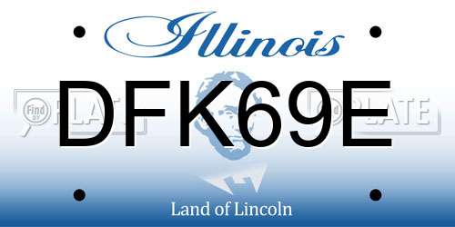 DFK69E Illinois License Plate