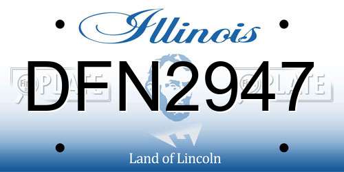DFN2947 Illinois License Plate
