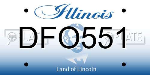 DFO551 Illinois License Plate