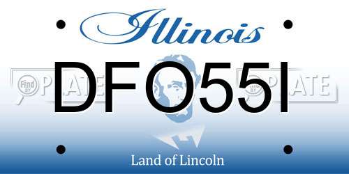 DFO55I Illinois License Plate