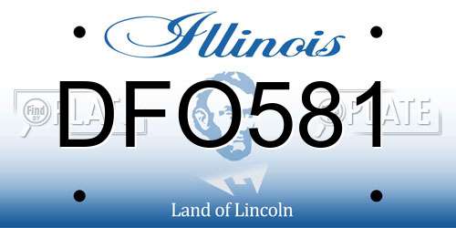 DFO581 Illinois License Plate
