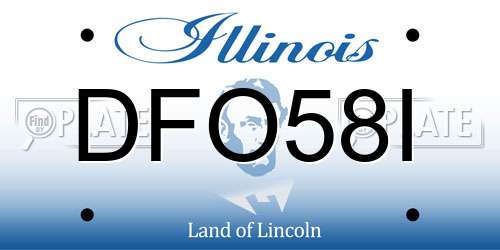 DFO58I Illinois License Plate