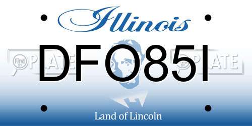 DFO85I Illinois License Plate