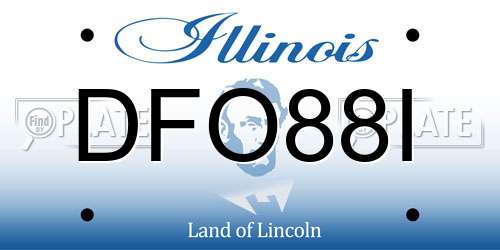 DFO88I Illinois License Plate