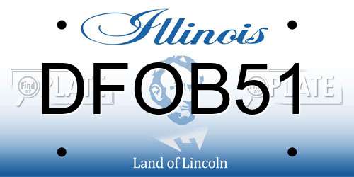 DFOB51 Illinois License Plate