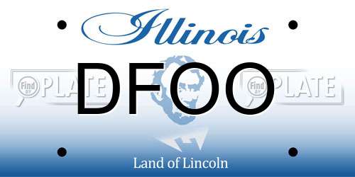 DFOO Illinois License Plate