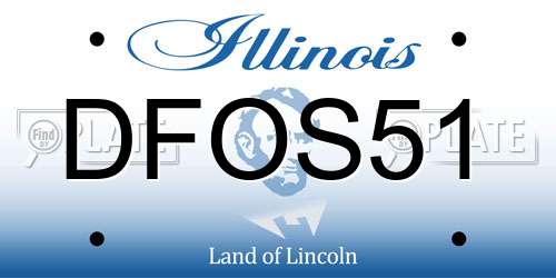 DFOS51 Illinois License Plate