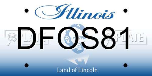 DFOS81 Illinois License Plate