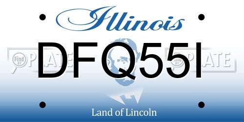 DFQ55I Illinois License Plate