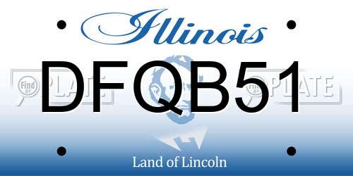 DFQB51 Illinois License Plate