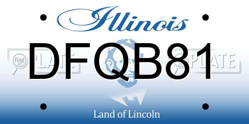 DFQB81 Illinois License Plate