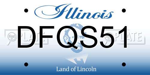 DFQS51 Illinois License Plate