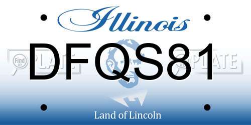 DFQS81 Illinois License Plate