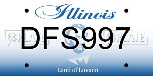 DFS997 Illinois License Plate