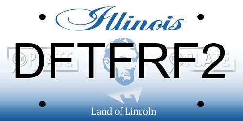 DFTFRF2 Illinois License Plate