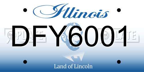 DFY6001 Illinois License Plate