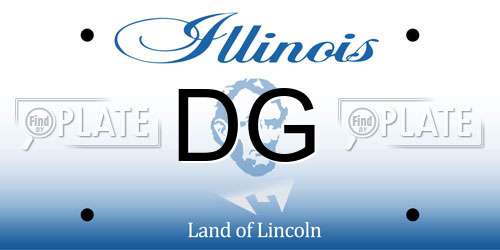 DG license plate in IL state