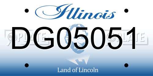 DG05051 Illinois License Plate