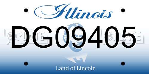 DG09405 Illinois License Plate
