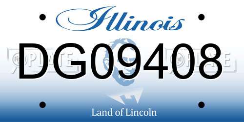 DG09408 Illinois License Plate