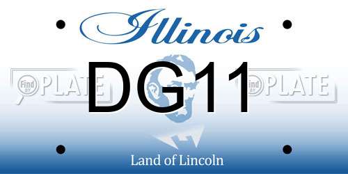 DG11 Illinois License Plate
