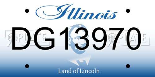 DG13970 Illinois License Plate