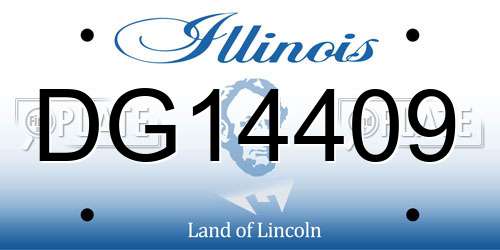 DG14409 Illinois License Plate