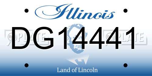 DG14441 Illinois License Plate