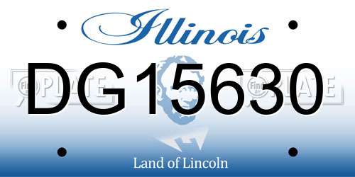 DG15630 Illinois License Plate