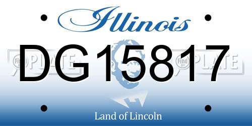 DG15817 Illinois License Plate