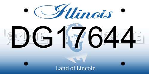 DG17644 Illinois License Plate