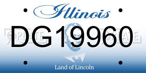 DG19960 Illinois License Plate