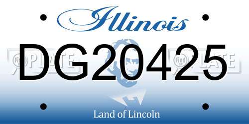 DG20425 license plate in IL state