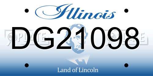 DG21098 Illinois License Plate
