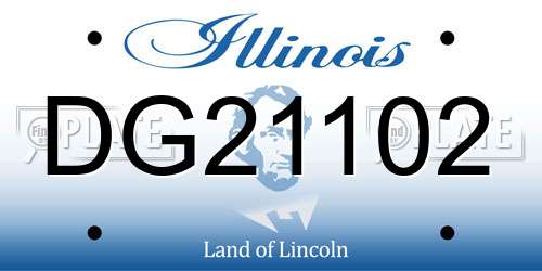 DG21102 Illinois License Plate