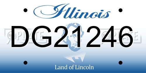 DG21246 Illinois License Plate