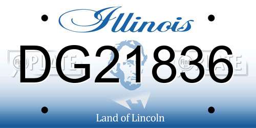 DG21836 Illinois License Plate