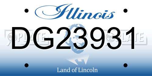 DG23931 Illinois License Plate
