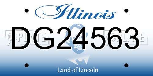 DG24563 Illinois License Plate