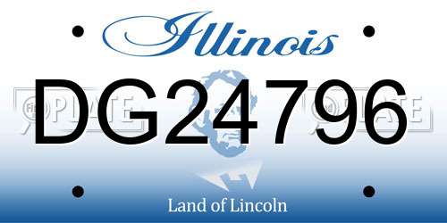 DG24796 Illinois License Plate
