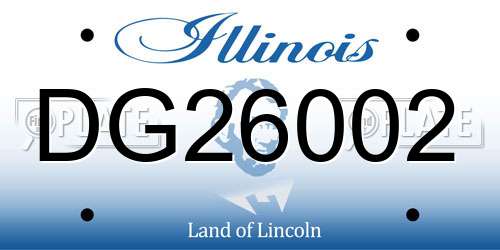 DG26002 Illinois License Plate